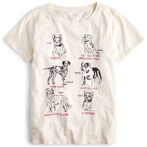 J. Crew NYC City Dogs Tshirt
